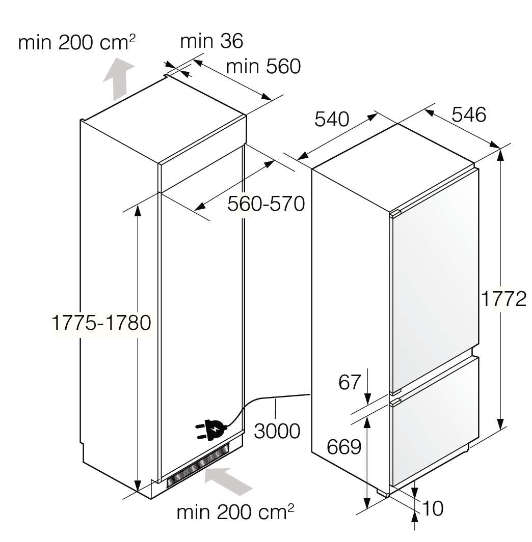 Схема встраивания с размерами Схема встраивания с размерами