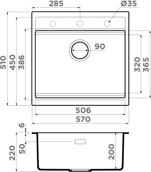 Схема с размерами