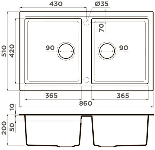 Схема с размерами
