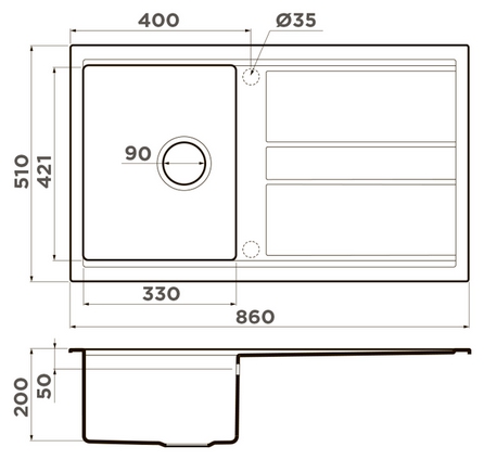 Схема с размерами