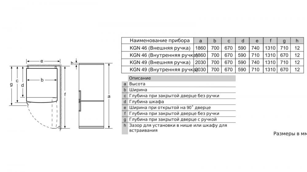 Схема с размерами