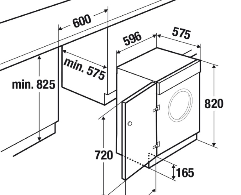 Размеры встраиваемой стиральной машины Размеры встраиваемой стиральной машины