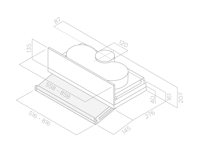 Размеры низких вытяжек схема Размеры низких вытяжек