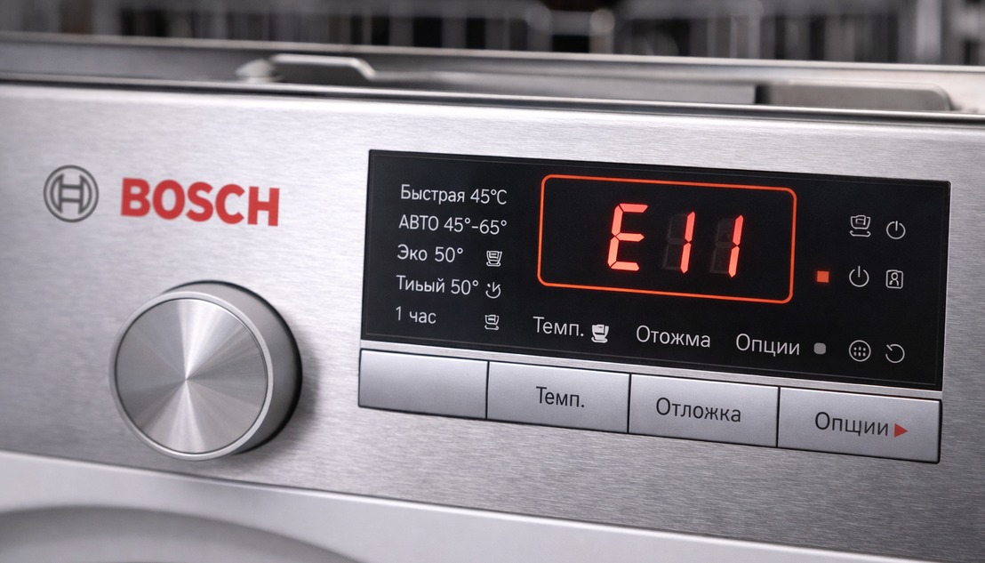 Ошибка Е11 в посудомоечной машине Bosch Ошибка Е11 в посудомоечной машине Bosch