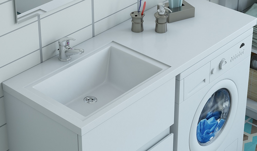 Как установить стиральную машину под раковину