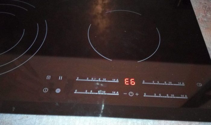  Ошибки индукционной варочной панели