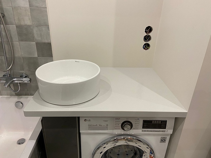 Встроенная стиральная машина под раковиной