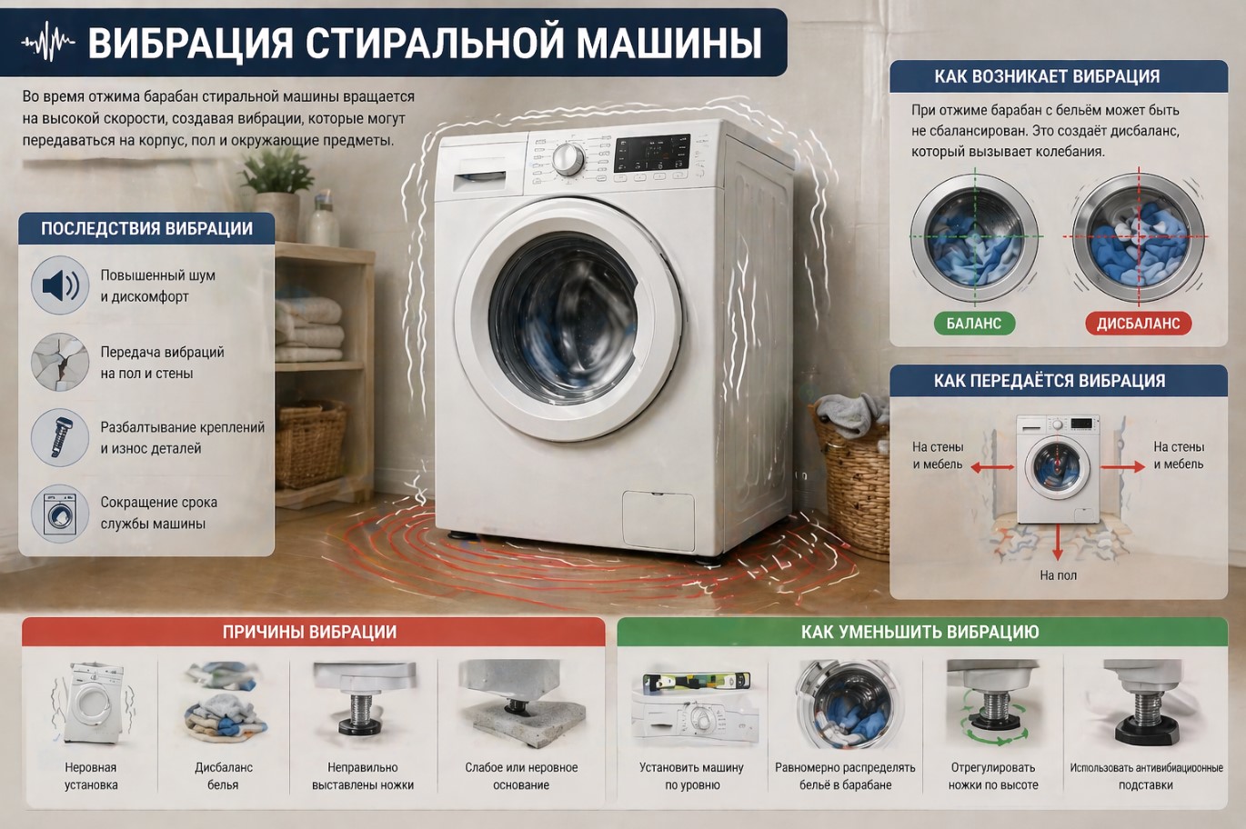 Почему стиральная машина прыгает при отжиме и как решить эту проблему Почему стиральная машина прыгает при отжиме и как решить эту проблему