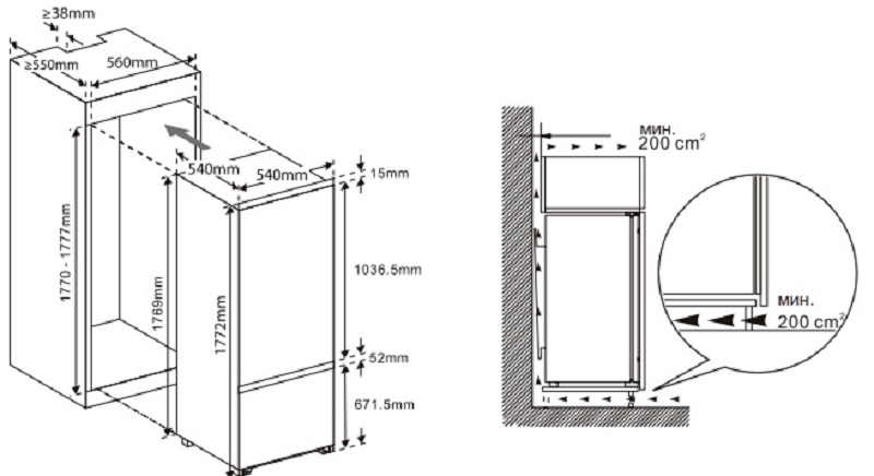 Как выбрать встраиваемый холодильник