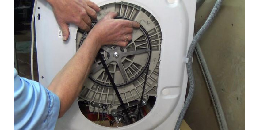 Как установить ремень на стиральную машину