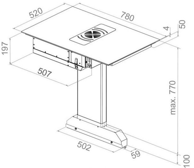 Варочная панель с вытяжкой Pando E-391/78 V.1130 ECO PLUS + KIT FCLR-AE (preview 8)