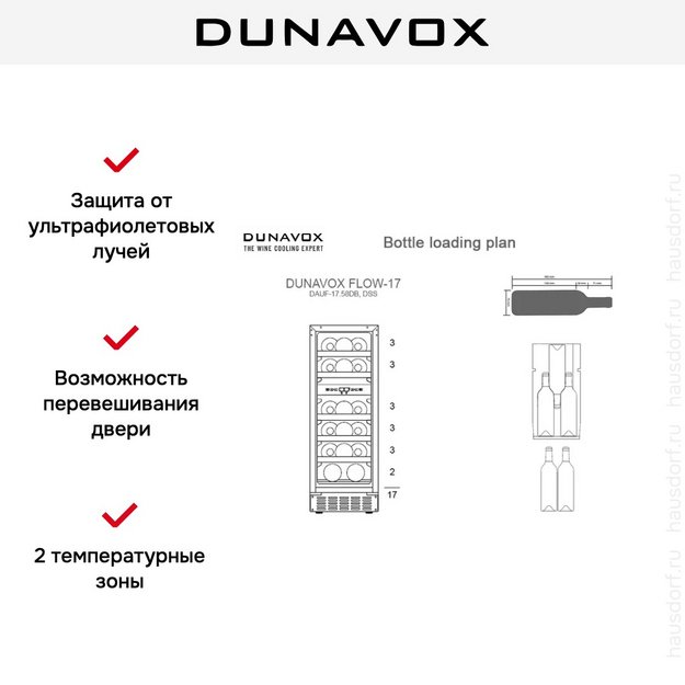 Встраиваемый винный шкаф Dunavox DAUF-17.58DC (preview 4)