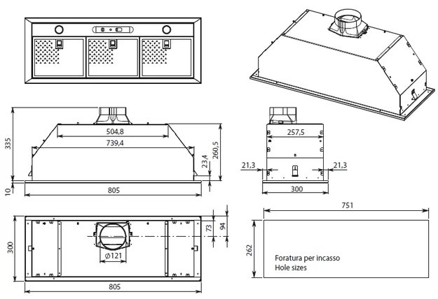 Вытяжка Falmec AirMec Built In 70 ix (600) (preview 2)