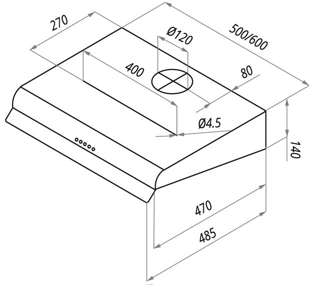 Кухонная вытяжка MAUNFELD MP 360-1 C бежевый (preview 2)