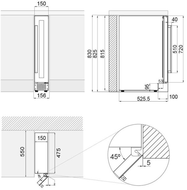 Встраиваемый винный шкаф Pando PVZB 15-9 CRR (preview 4)