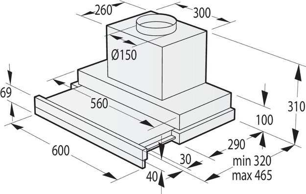 Встраиваемая телескопическая вытяжка Gorenje BHP 643 ORA B (preview 7)