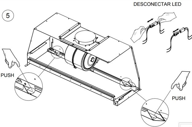 Встраиваемая вытяжка Pando PRO/85 INOX V.1050 SEC PLUS (preview 4)