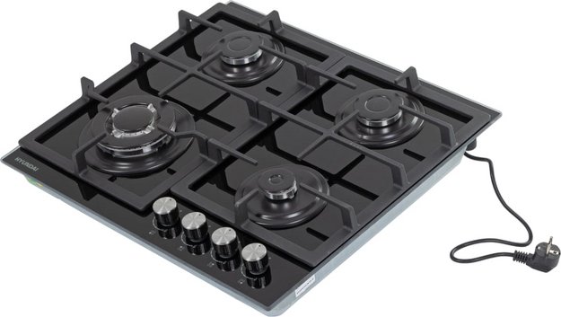 Газовая варочная панель Hyundai HHG 6436 BG (фото 4) Газовая варочная панель Hyundai HHG 6436 BG (preview 4)