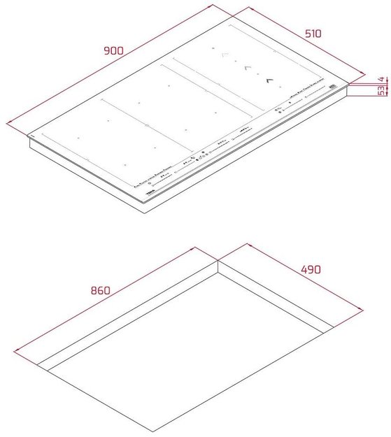Индукционная варочная панель Teka IZF 99700 MST BLACK (фото 2) Индукционная варочная панель Teka IZF 99700 MST BLACK (preview 2)