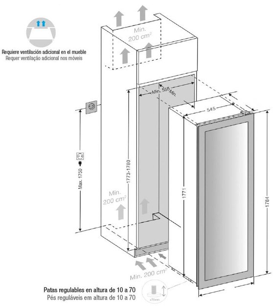 Встраиваемый винный шкаф Pando PVMA 178-112 PAR (preview 3)