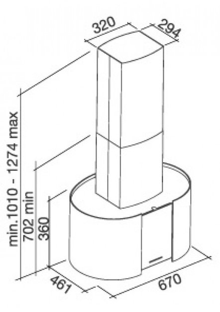 Вытяжка Falmec Mirabilia Isola 67 Cometa Vetro (800) ECP (preview 2)