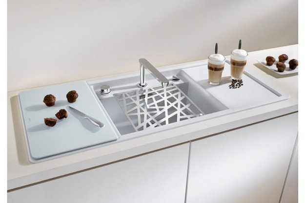 Мойка Blanco ALAROS 6S (с белой доской) SILGRANIT клапан-автомат InFino® мускат (preview 2)