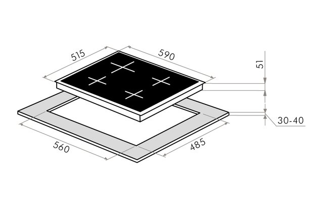 Газовая варочная панель MAUNFELD EGHS.64.63CS/G (preview 21)