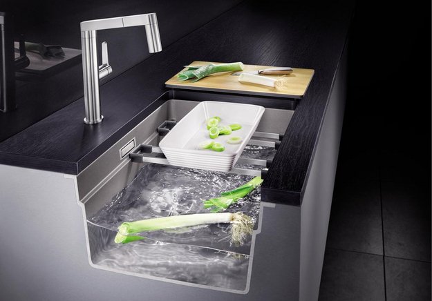 Мойка Blanco Etagon 700-U Silgranit черный клапан-автомат InFino 525891 (preview 8)