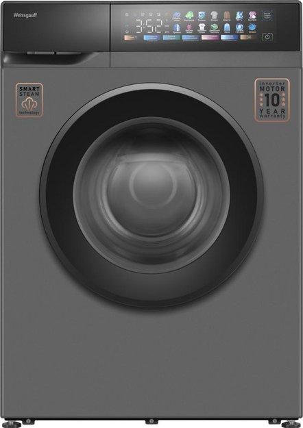 Стиральная машина Weissgauff WM 39107 Full Touch Inverter Steam Grey (preview 1)