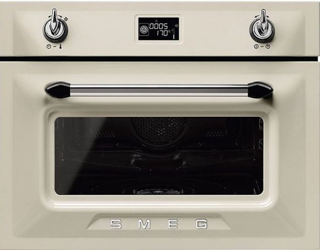Компактный духовой шкаф с пароваркой Smeg SF4920VCP (preview 1)