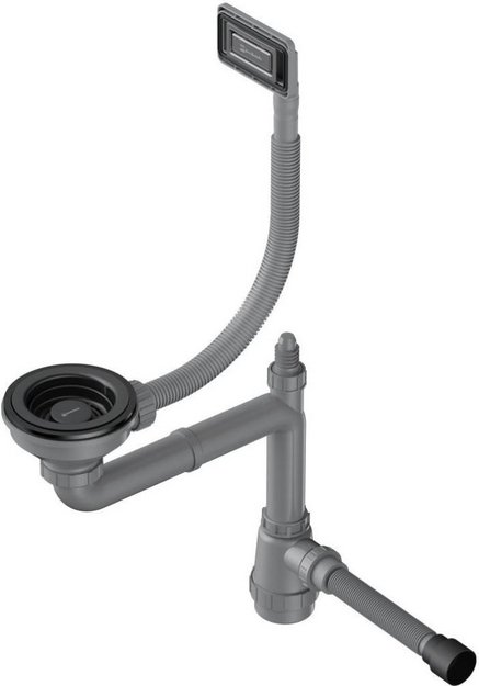 Арматура для одночашевых моек с универсальным прямоугольным переливом Omoikiri WK-1-UN GM (preview 1)