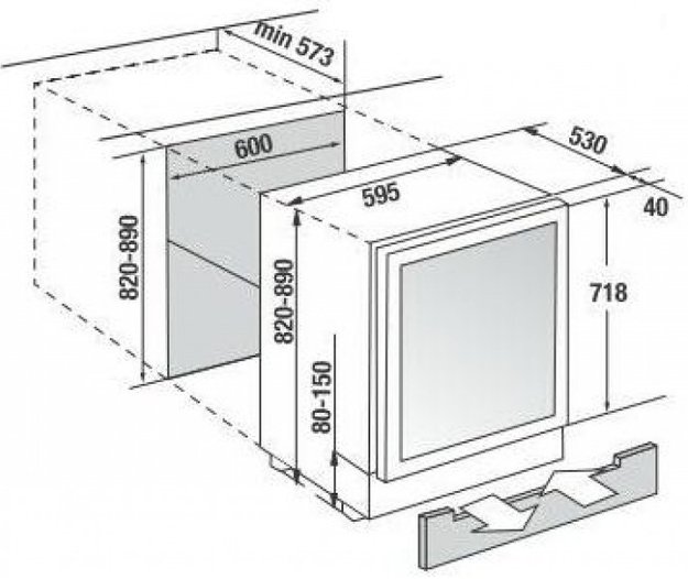 Встраиваемый холодильник для охлаждения вина Kuppersbusch FWKU 1800.0 S8 (preview 4)