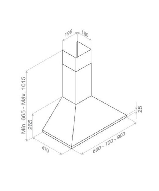 Вытяжка Pando P-221/60 IX 730 E.C.S.230/50 (preview 3)