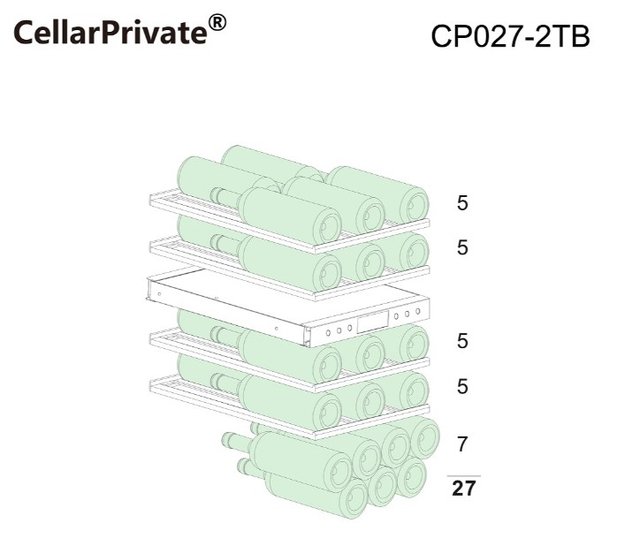 Встраиваемый под столешницу винный шкаф CellarPrivate CP027-2TB (фото 8) Встраиваемый под столешницу винный шкаф CellarPrivate CP027-2TB (preview 8)