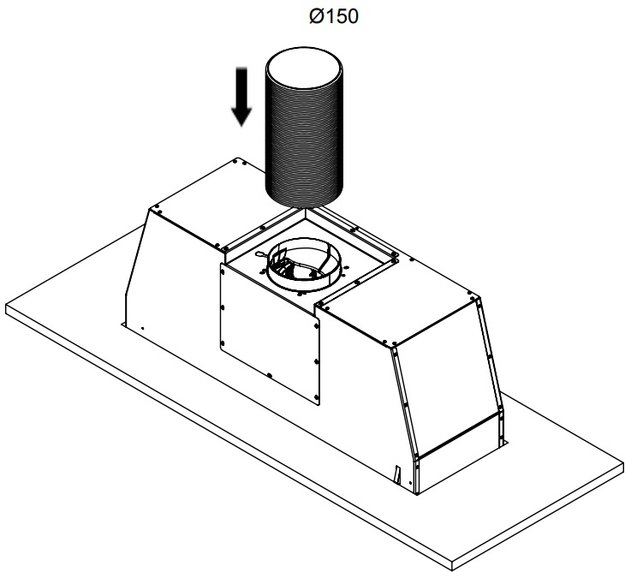 Встраиваемая вытяжка Pando PRO/85 INOX V.1050 SEC PLUS (preview 3)