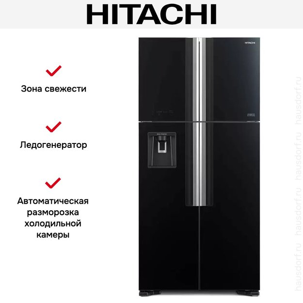 Холодильник Hitachi R-W 660 PUC7 GBK (preview 7)