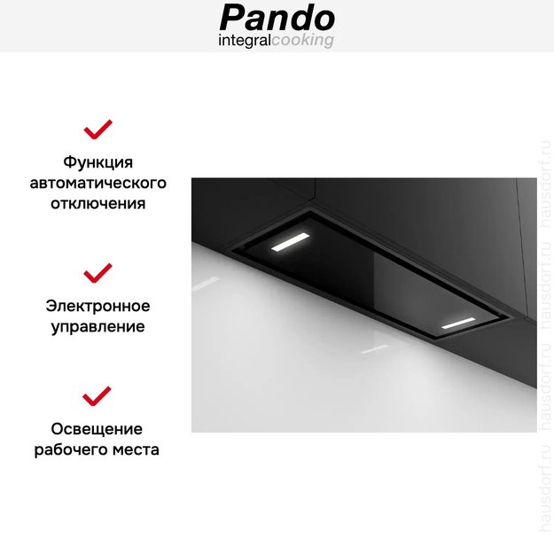 Встраиваемая вытяжка Pando NCR/52 INOX-CR.NEGRO V.850 SEC (preview 5)