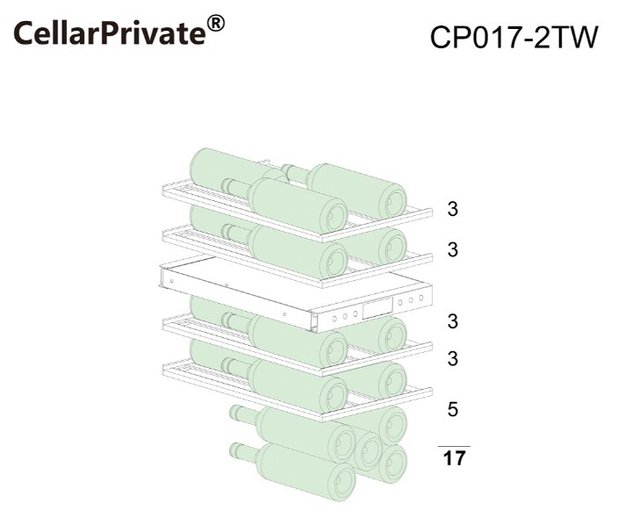 Встраиваемый под столешницу винный шкаф CellarPrivate CP017-2TW (фото 9) Встраиваемый под столешницу винный шкаф CellarPrivate CP017-2TW (preview 9)