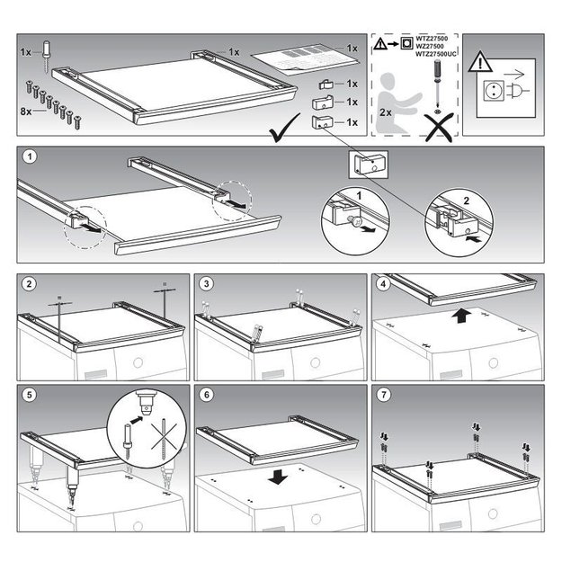 Соединительный элемент с выдвижной пололкой Bosch WTZ27500 (preview 3)