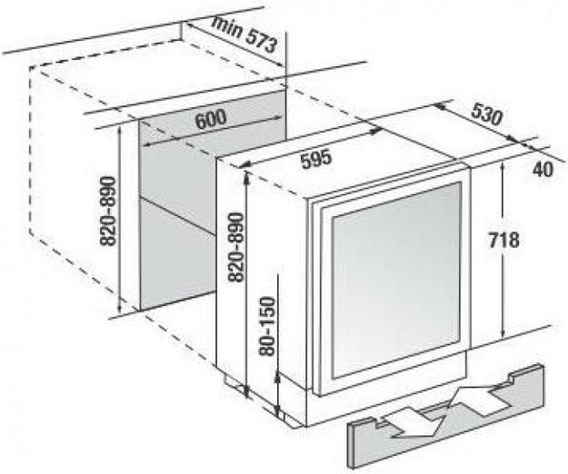 Встраиваемый холодильник для охлаждения вина Kuppersbusch FWKU 1800.0 S3 (preview 4)