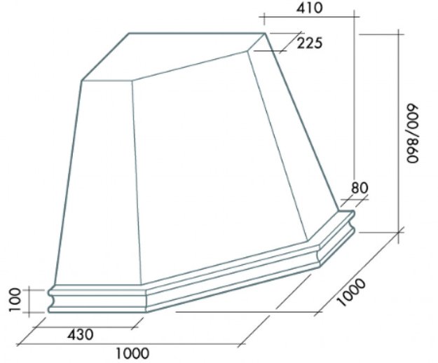 Вытяжка Falmec Penta Ang (600) S орех (preview 2)