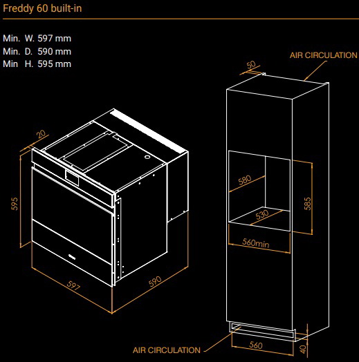 Встраиваемый шкаф шоковой заморозки Irinox Freddy 60 HF602350016 (под навесную панель/анодированная сталь) (preview 10)