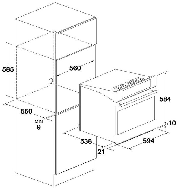 Духовой шкаф Fulgor Milano FCO 6214 P TEM BK (preview 7)