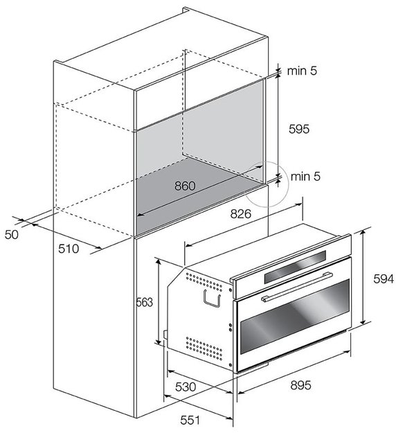 Духовой шкаф Fulgor Milano FCO 9613 TM 2F X (preview 4)