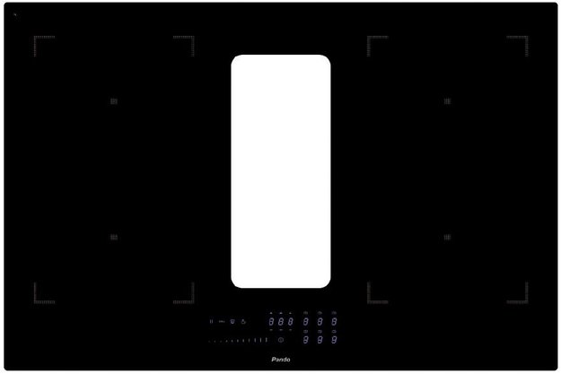 Варочная панель с вытяжкой Pando E-391/78 V.1130 ECO PLUS + KIT FCLR-AE (preview 2)