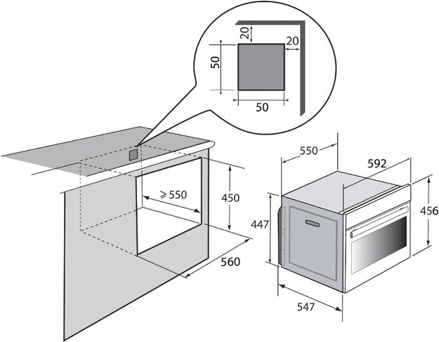 Встраиваемая комбинированная микроволновая печь Brandt BKC7153LX (preview 4)