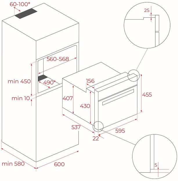 Встраиваемый электрический духовой шкаф Teka HLC 8400 STEAM GREY (preview 11)