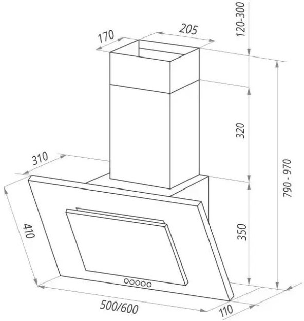 Кухонная вытяжка MAUNFELD Tower C 50 слоновая кость (preview 9)