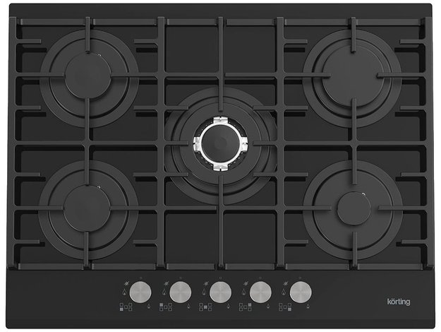 Газовая стеклянная варочная панель Korting HGG 7835 CTN (preview 1)