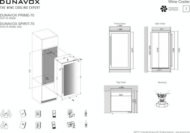 Встраиваемый винный шкаф Dunavox DVS-70.185DC (фото 10) Встраиваемый винный шкаф Dunavox DVS-70.185DC (preview 10)